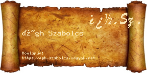 Ágh Szabolcs névjegykártya