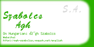 szabolcs agh business card